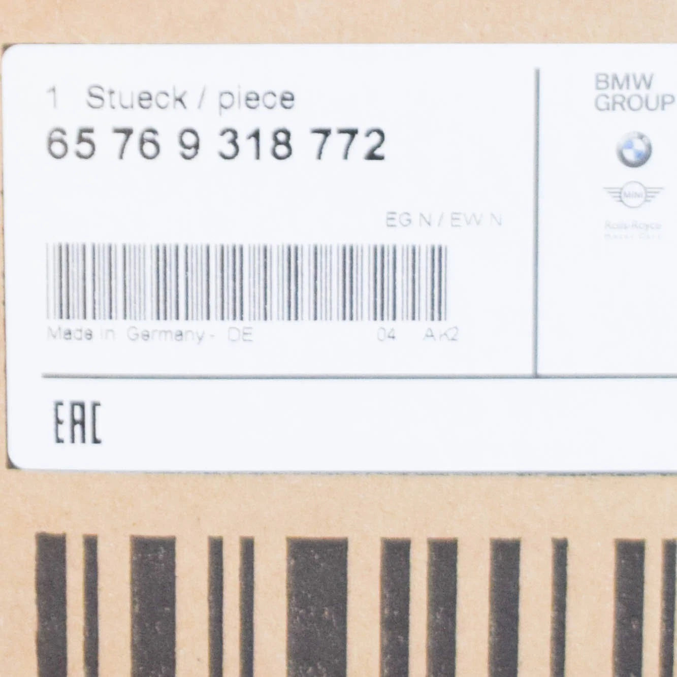 NEW BMW 3 E92 OPTICAL FIBRE PEDESTRIAN PROTECTION SENSOR 65769318772 ORIGINAL