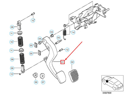 NEW BMW 5 E39 CLUTCH LEVER RHD 35311165842 1165842 ORIGINAL