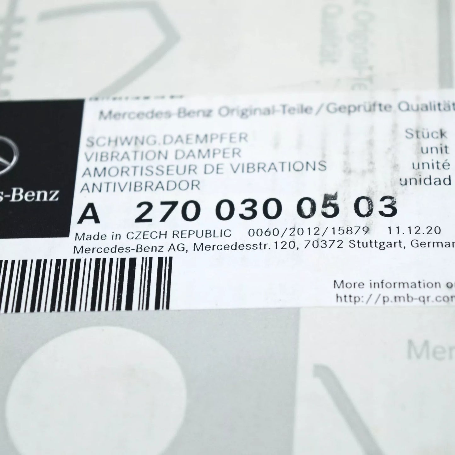 NEW MERCEDES-BENZ A W176 CRANKSHAFT VIBRATION DAMPER PULLEY A2700300503