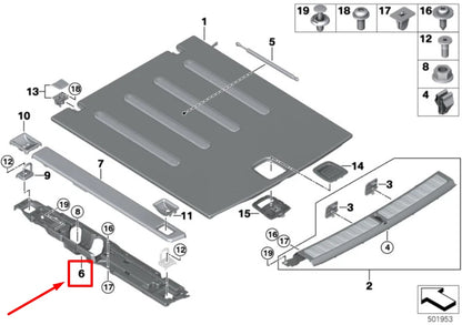 NEW BMW X6G06 REAR LEFT TRUNK TRIM PANEL INSERT 51477948369 7948369 ORIGINAL