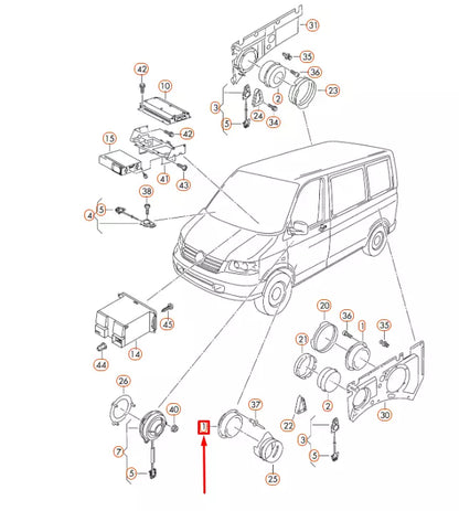 NEW VOLKSWAGEN TRANSPORTER T5 FRONT WIDE-BAND SPEAKER 7E0035454A