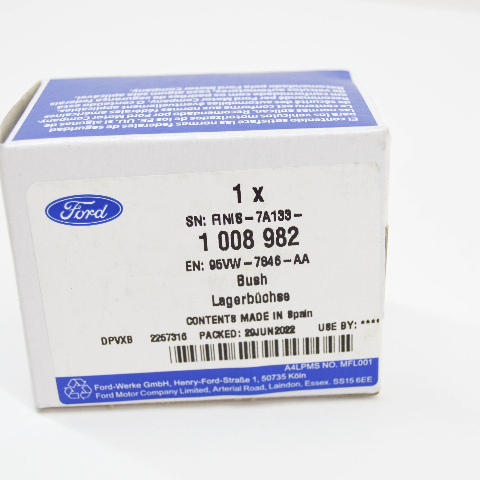 new ford galaxy mk1 v191 gear change lever bush 1008982 95vw-7846-aa original