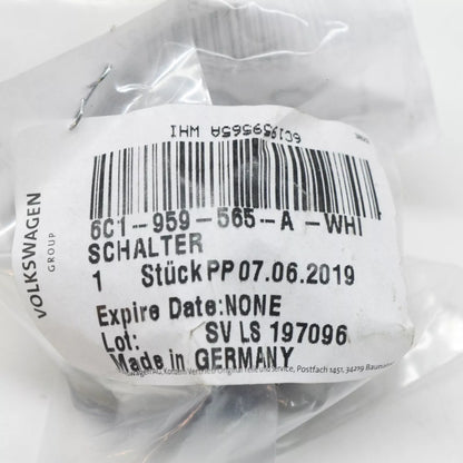 NEW VW POLO MK5 6R FRONT LEFT MIRROR CONTROL SWITCH LHD 6C1959565AWHI ORIGINAL