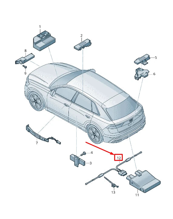 NEW AUDI Q8 4MN REAR TAILGATE OPENING SENSOR 4M2962239