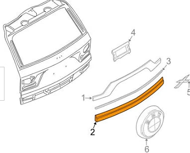 NEW BMW X3 E83 TAILGATE LIFTGATE LOWER MOLDING TRIM 51133400393 3400393 ORIGINAL