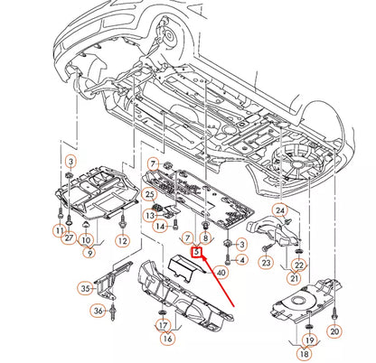 NEW VW TOURAN 1T LEFT SIDE UNDERBODY COVER LINING 1K0825201AE