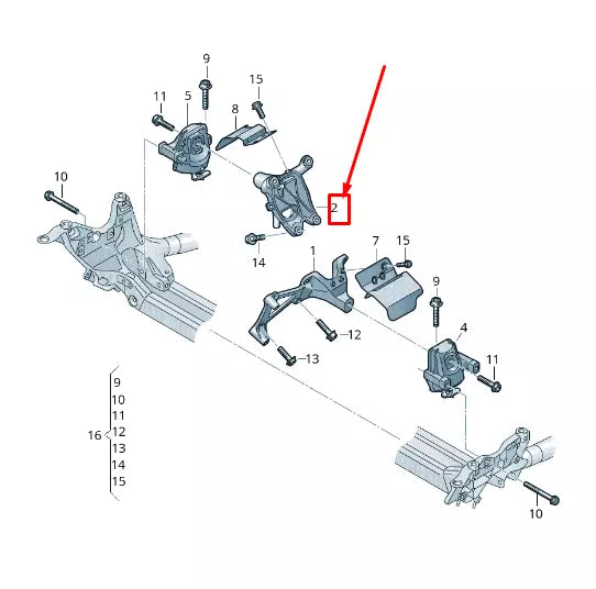 NEW AUDI Q7 4M RIGHT ENGINE MOUNT SUPPORT BRACKET 4M0199308CF