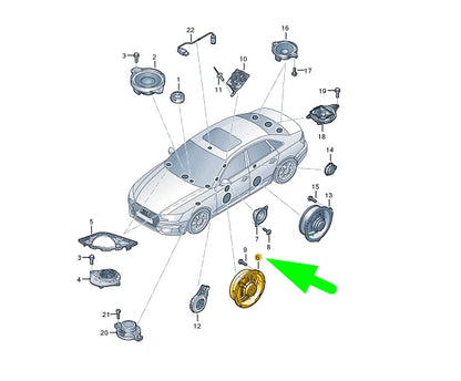 NEW AUDI A4 B9 FRONT DOOR BASS LOUDSPEAKER 8W0035415A ORIGINAL
