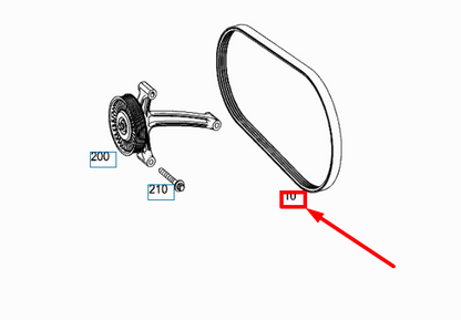 NEW MERCEDES-BENZ C W204 SERPENTINE V-BELT A0019937896 ORIGINAL