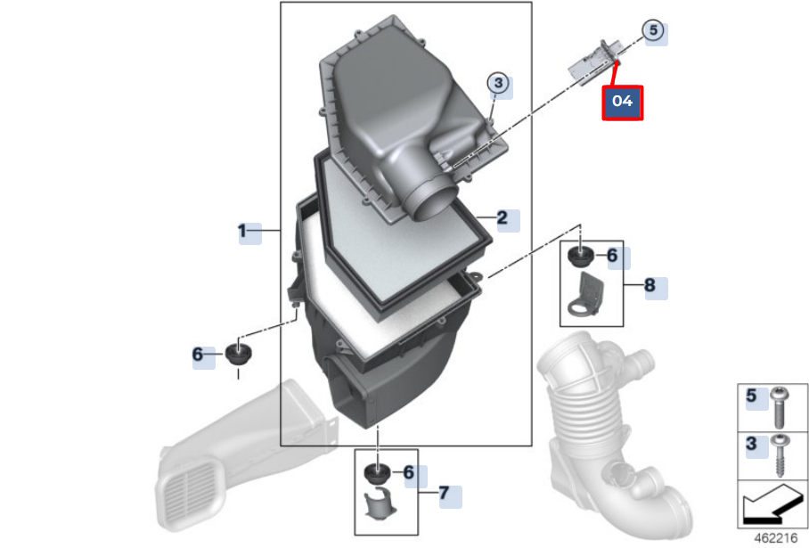 new bmw x6 g06 mass air flow sensor 13628580022 original