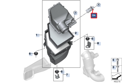 new bmw x6 g06 mass air flow sensor 13628580022 original