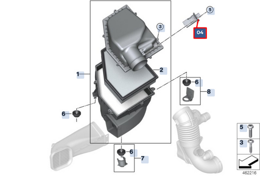 new bmw x6 g06 mass air flow sensor 13628580022 original