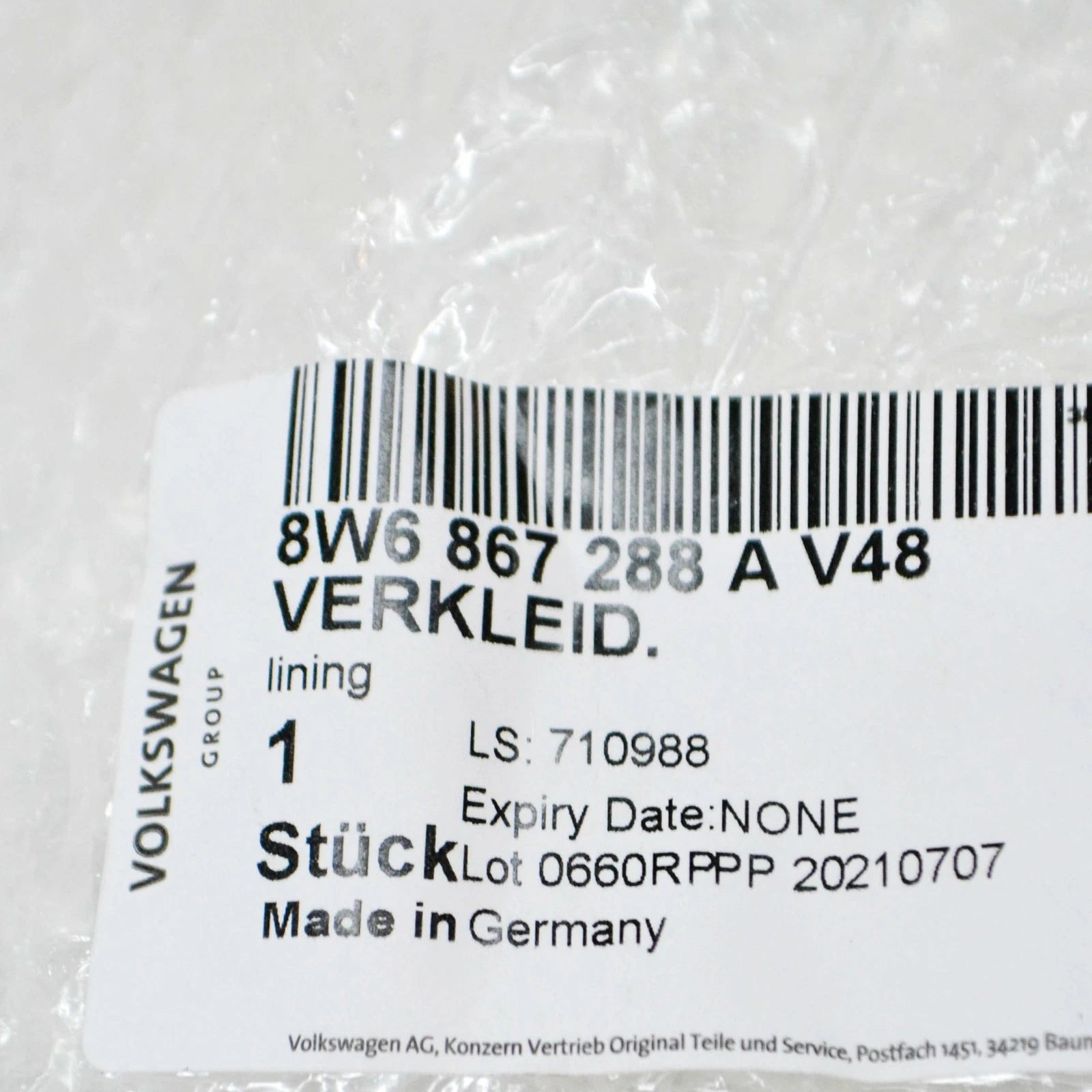 NEW AUDI A5 8W6 COUPE REAR RIGHT UPPER C-PILLAR TRIM 8W6867288AV48