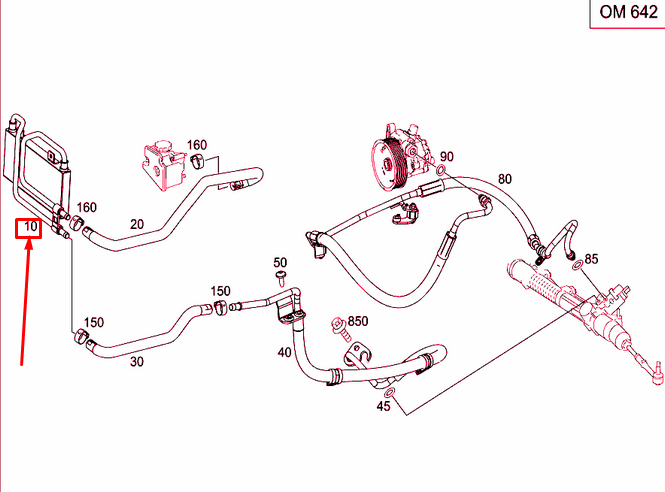NEW MERCEDES-BENZ S W221 POWER STEERING RADIATOR A2215000500 ORIGINAL