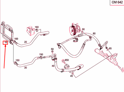 NEW MERCEDES-BENZ S W221 POWER STEERING RADIATOR A2215000500 ORIGINAL
