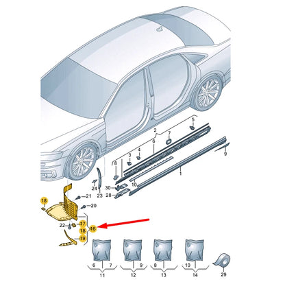NEW AUDI A8 D5 FRONT LEFT WHEEL SPOILER 4N0853887J ORIGINAL