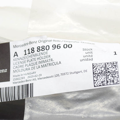 NEW MB CLA COUPE C118 FRONT BUMPER LICENSE NUMBER HOLDER A1188809600 ORIGINAL