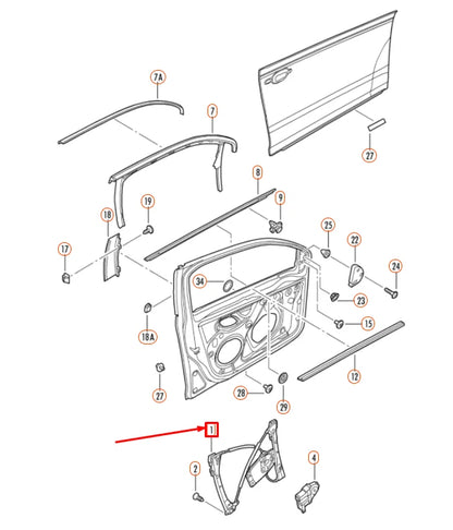 NEW VW GOLF MK5 FRONT RIGHT DOOR WINDOW REGULATOR 1K5837462B ORIGINAL