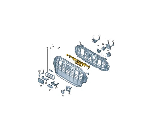 NEW AUDI Q7 4M FRONT BUMPER RADIATOR GRILLE BRACKET 4M0853037E