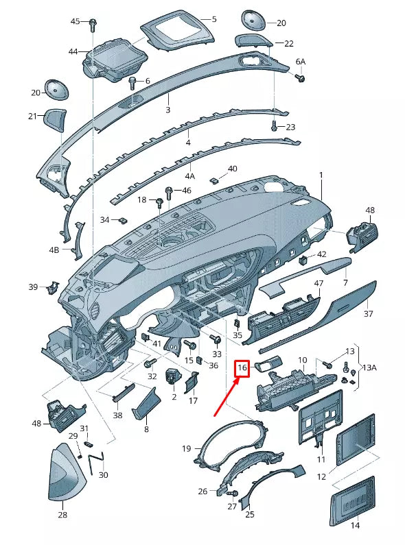 NEW AUDI A7 SPORTBACK 4G RIGHT DASHBOARD SWITCH TRIM RHD 4G8858342AAZ3