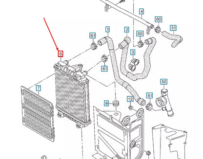 NEW VOLKSWAGEN GOLF R MK7 ADDITIONAL COOLANT COOLER RIGHT 5Q0121251HA ORIGINAL