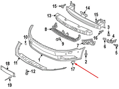 NEW VOLKSWAGEN PASSAT CC A6 LEFT HEADLIGHT WASHER COVER 3C8955109AGRU ORIGINAL