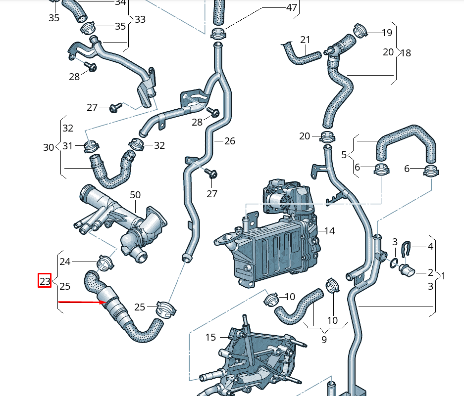 NEW VOLKSWAGEN MULTIVAN T7 STM STN COOLANT HOSE PIPE 7E0121086BC ORIGINAL