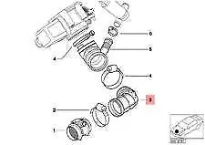 NEW BMW X3 E83 3.0I 168KW AIR INTAKE RUBBER HOSE 13543412292 ORIGINAL