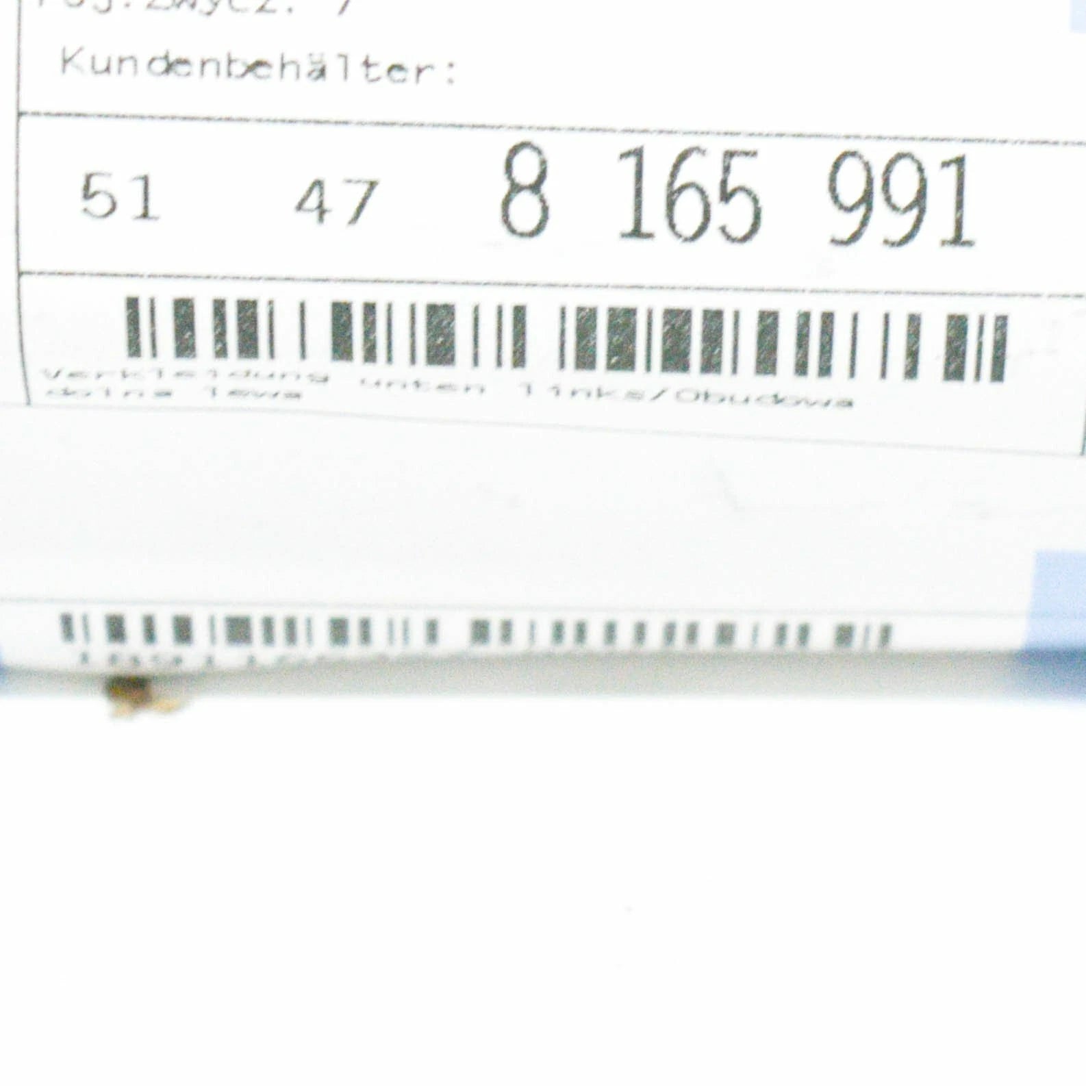 NEW BMW 3 CONVERTIBLE E36 LEFT LOWER TRIM PANEL 51478165991 8165991 ORIGINAL