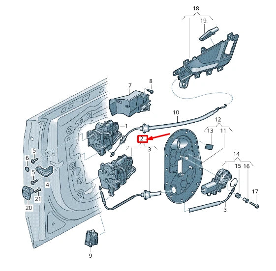 NEW AUDI Q7 4M FRONT LEFT DOOR LOCK LHD 4M1837015G ORIGINAL