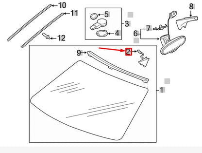 NEW AUDI A3 8V INTERIOR REAR VIEW MIRROR COVER 8V5980281 ORIGINAL