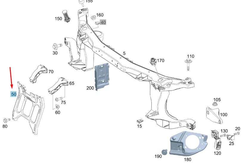 NEW MERCEDES-BENZ VITO W447 FRONT MODULE TOP CARRIER A4478800803 ORIGINAL