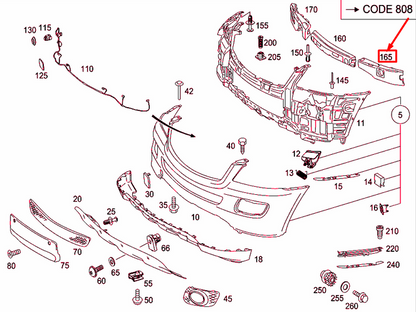 NEW MERCEDES-BENZ ML W164 FRONT BUMPER LEFT IMPACT ABSORBER A1648800335 ORIGINAL