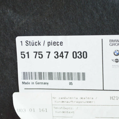 NEW BMW 7 G11 RIGHT SIDE UNDERBODY FLOOR TRAY COVER 51757347030 ORIGINAL
