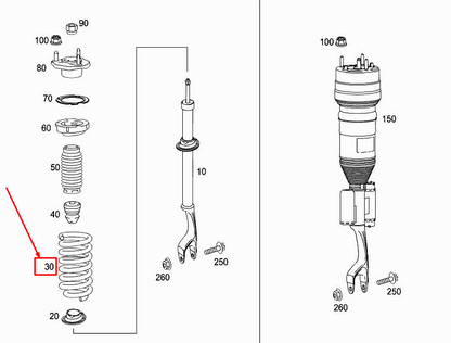 new mercedes-benz glc x253 front coil spring a2533210104 original