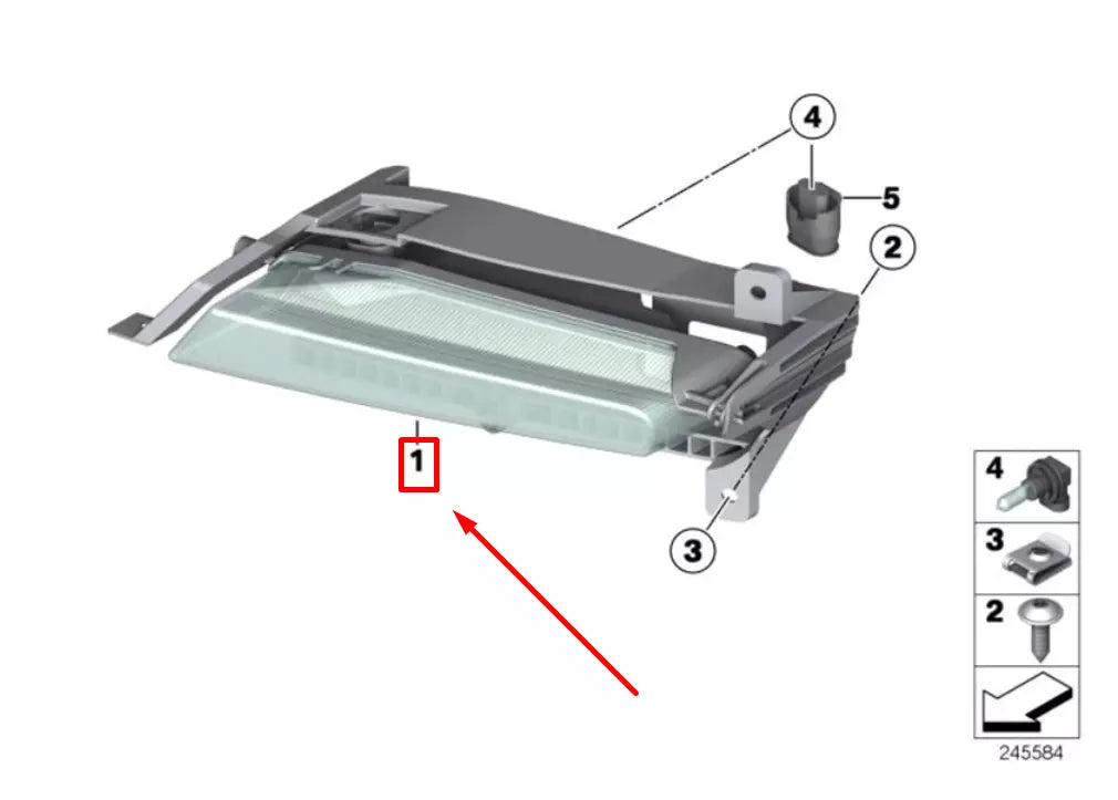 NEW BMW Z4 ROADSTER E85 FRONT RIGHT FOG LIGHT 63177162740 7162740 ORIGINAL
