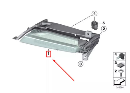 NEW BMW Z4 ROADSTER E85 FRONT RIGHT FOG LIGHT 63177162740 7162740 ORIGINAL