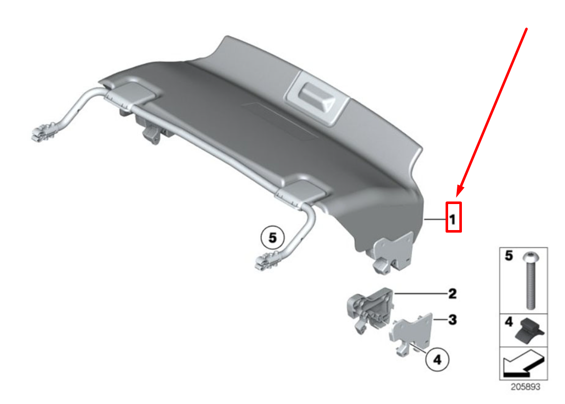new bmw z4 e89 trunk retractable hardtop cover 51477341663 7341663 original