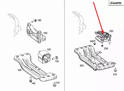NEW MERCEDES-BENZ E-CLASS W212 TRANSMISSION MOUNT A2042400618 3.5 PETROL