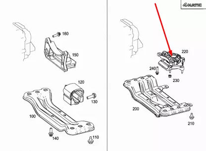 NEW MERCEDES-BENZ E-CLASS W212 TRANSMISSION MOUNT A2042400618 3.5 PETROL