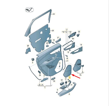 NEW AUDI Q7 4M REAR LEFT DOOR SPEAKER COVER 4M8868451A4PK ORIGINAL