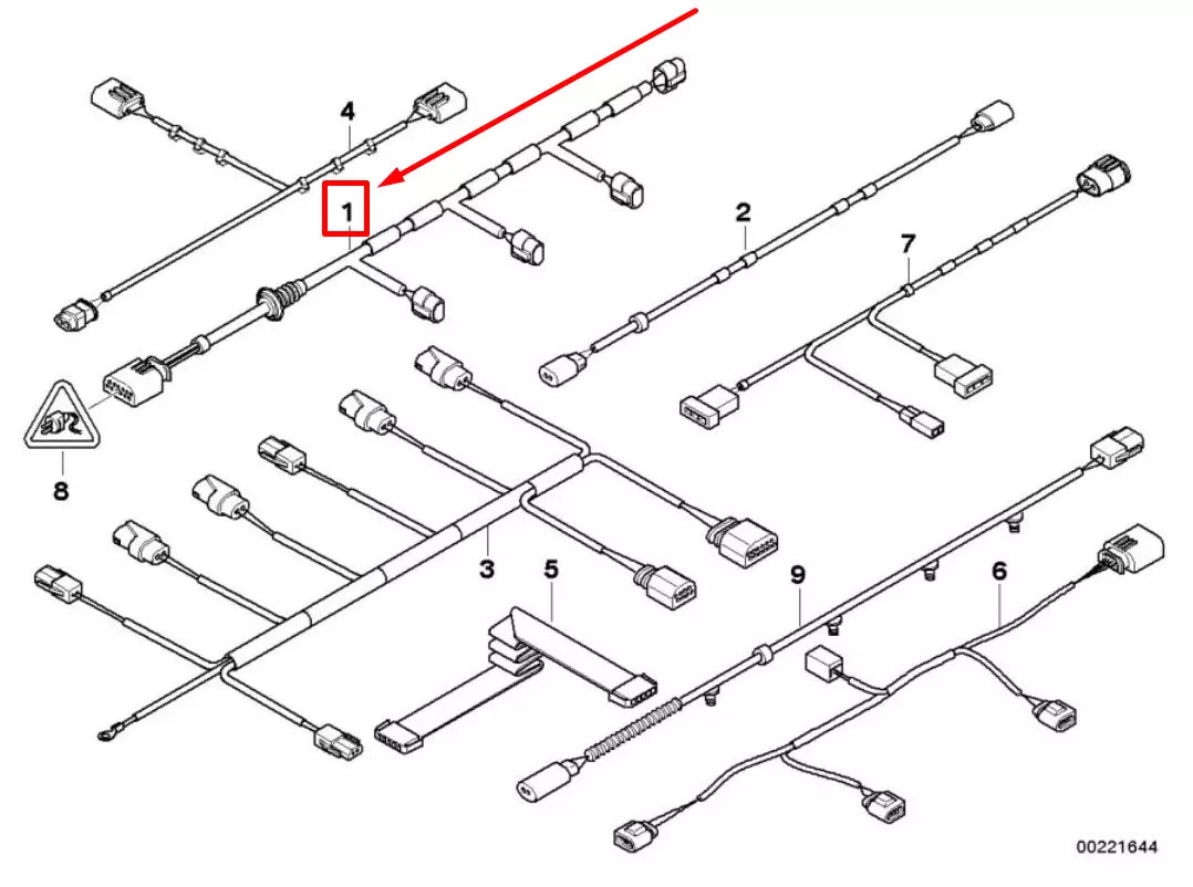 NEW BMW X5 E70 REAR PARKING AID WIRING 9209210 61129209210 ORIGINAL