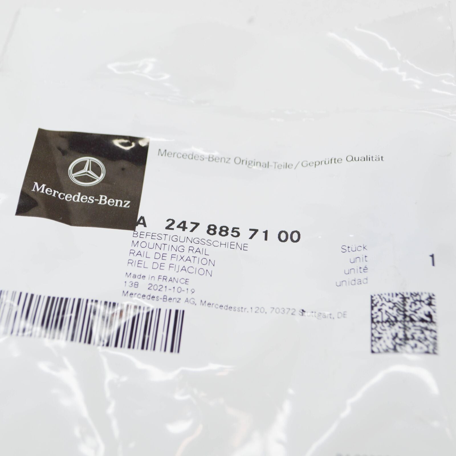 NEW MERCEDES-BENZ GLB X247 FRONT BUMPER TOP LEFT MOUNT RAIL A2478857100 ORIGINAL