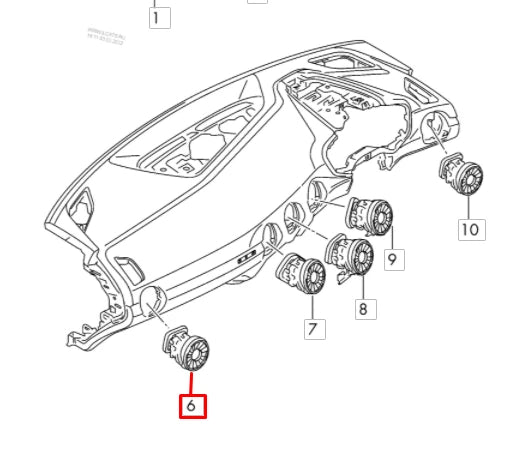 NEW AUDI TT 8S MK3 FRONT LEFT DASHBOARD AIR VENT RHD 8S2820901JXD ORIGINAL