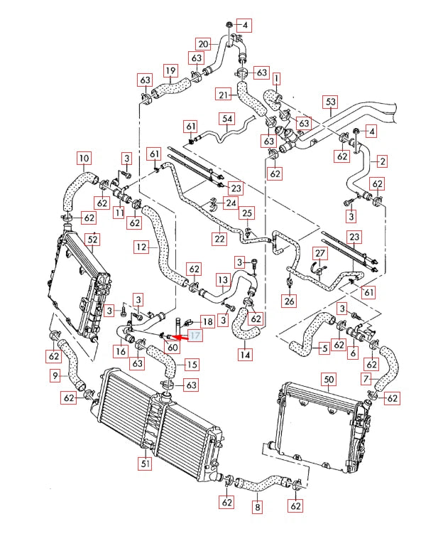 NEW AUDI R8 42 COOLANT HOSE PIPE 420121060A 2015