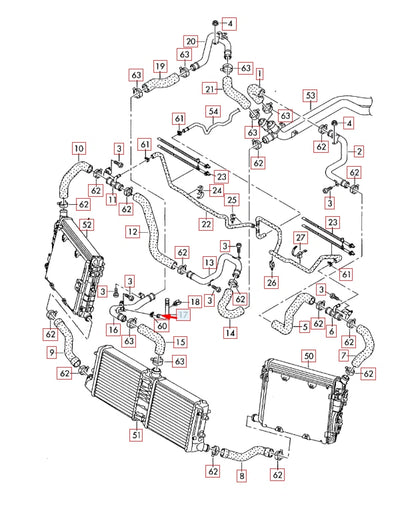 NEW AUDI R8 42 COOLANT HOSE PIPE 420121060A 2015
