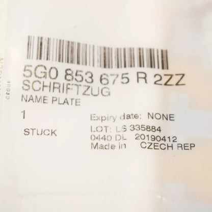 NEW VW GOLF MK7 REAR BOOT LID TRUNK "GTD" EMBLEM BAGDE 5G0853675R2ZZ