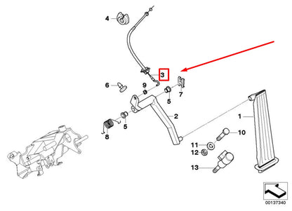 NEW BMW 7 E38 ACCELERATOR BOWDEN CABLE 35411161726 1161726 ORIGINAL
