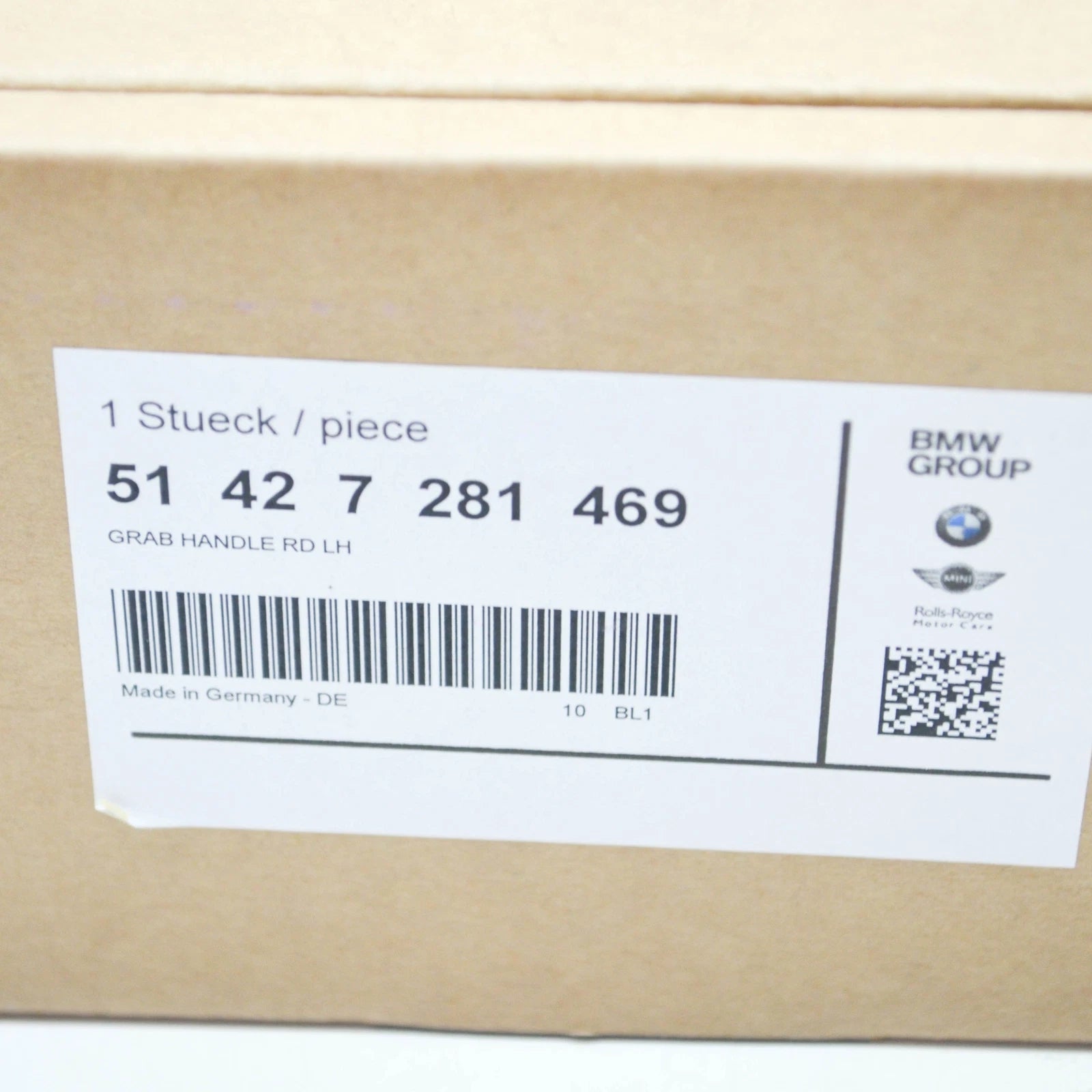 NEW BMW 3 F30 REAR LEFT INTERIOR DOOR PULL HANDLE 7281469 51427281469 ORIGINAL