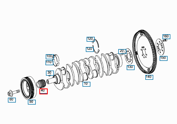 NEW MERCEDES BENZ S W222 CRANKSHAFT GEAR A2750500003 ORIGINAL